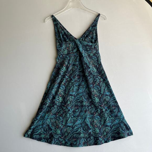 Patagonia Amber Dawn Dress Navy Green Floral S Athletic Athleisure Sporty Beach - Picture 5 of 8